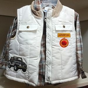 Nannette kids button up shirt and vest
